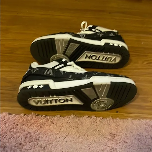 Louis Vuitton Black and White Sneakers used condition no original box! As is