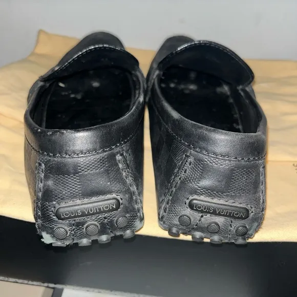 Louis Vuitton Hockenheim Checkered Leather Loafers