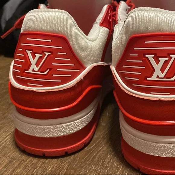 Louis Vuitton Red and White Retro Sneakers