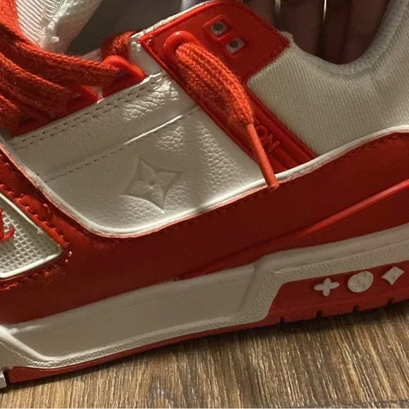 Louis Vuitton Red and White Retro Sneakers