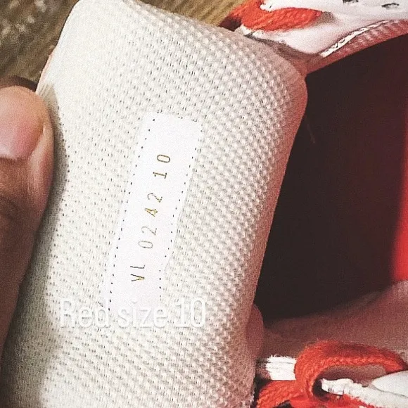 Louis Vuitton Red and White Retro Sneakers