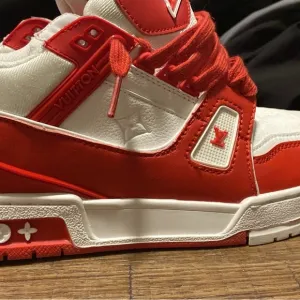 Louis Vuitton Red and White Retro Sneakers