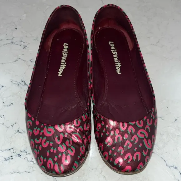 Louis Vuitton X Stephen Sprouse pink leopard flats *limited edition*