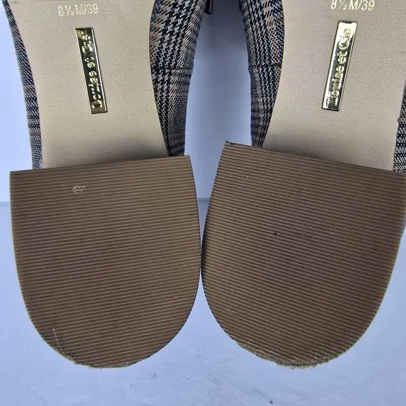 Louise et Cie Anumal Print And Plaid Block Heel Loafers With Tassles Size 8.5