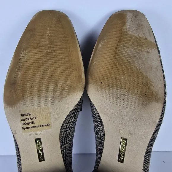 Louise et Cie Anumal Print And Plaid Block Heel Loafers With Tassles Size 8.5