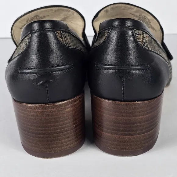 Louise et Cie Anumal Print And Plaid Block Heel Loafers With Tassles Size 8.5