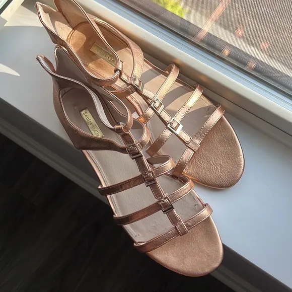 Louise et Cie rose gold sandals