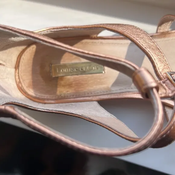 Louise et Cie rose gold sandals
