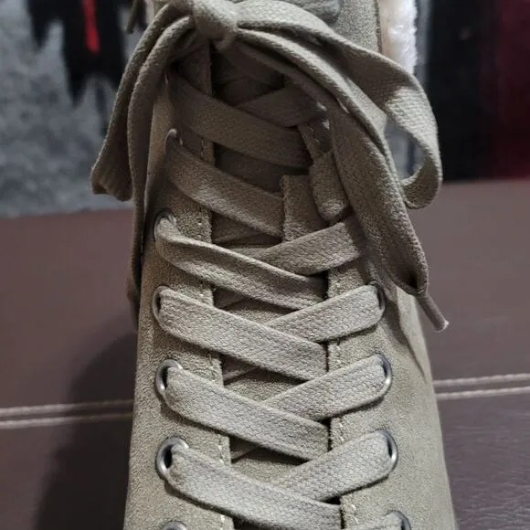Lucky Brand Jacenia Lace Up Shearling Boots