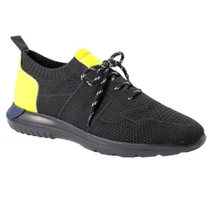 Maceoo men’s black neon knit casual athletic sneakers size 10/43