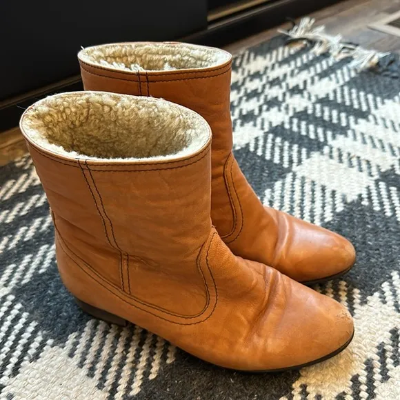 Madewell 1937 Leather and Shearling Boot