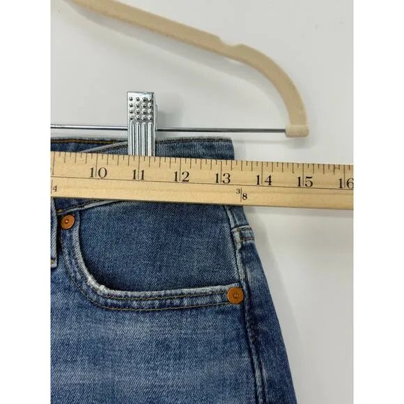 Madewell Jeans Women 25 Tall Blue Curvy Slim Wide Leg Cropped Medium Wash Casual