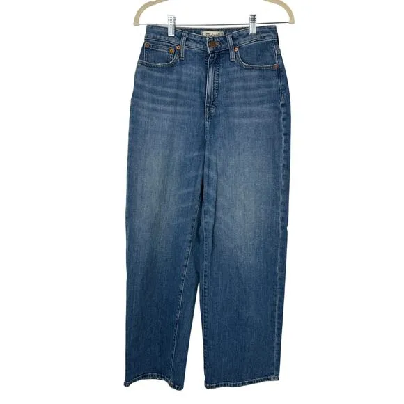 Madewell Jeans Women 25 Tall Blue Curvy Slim Wide Leg Cropped Medium Wash Casual