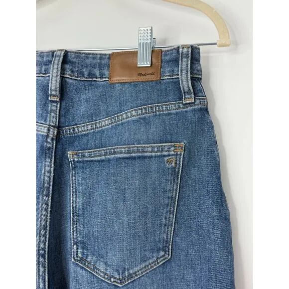 Madewell Jeans Women 25 Tall Blue Curvy Slim Wide Leg Cropped Medium Wash Casual