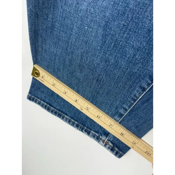 Madewell Jeans Women 25 Tall Blue Curvy Slim Wide Leg Cropped Medium Wash Casual