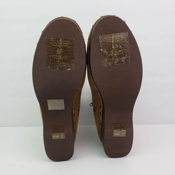 Madewell Marceline Womens Size 10 Brown Suede Shearling Clog Boots NH871