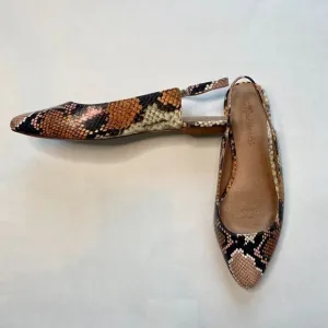 Madewell Margot Slingback Flat in Snake Embossed Leather 6