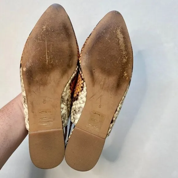 Madewell Margot Slingback Flat in Snake Embossed Leather 6