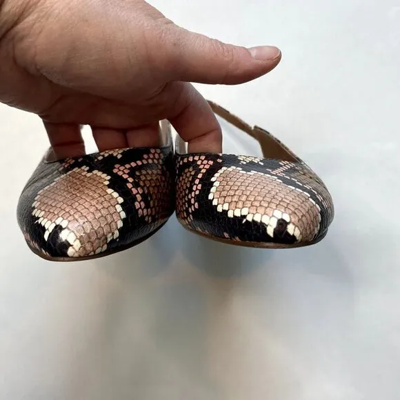 Madewell Margot Slingback Flat in Snake Embossed Leather 6