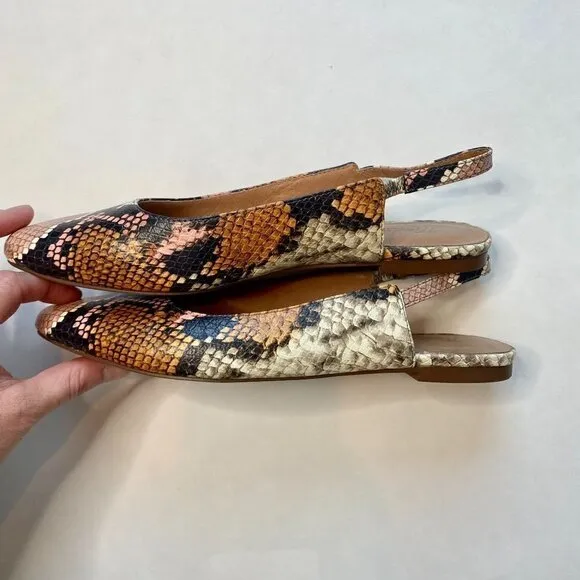 Madewell Margot Slingback Flat in Snake Embossed Leather 6