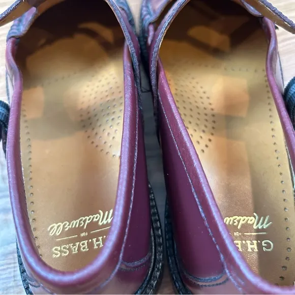 Madewell x G.H. Bass Mary Jane Lug Weejuns Loafers Wine - Size 9