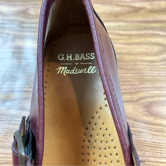 Madewell x G.H. Bass Mary Jane Lug Weejuns Loafers Wine - Size 9