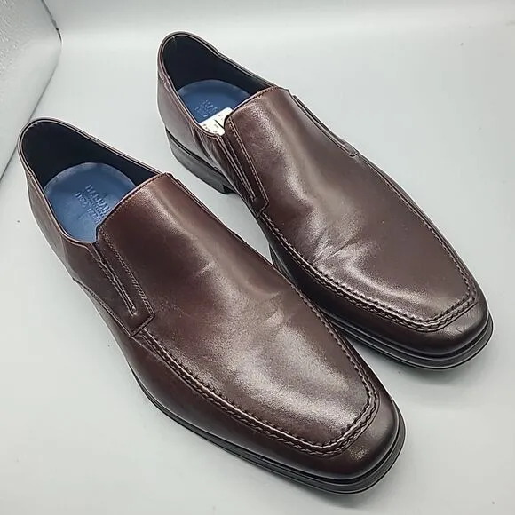 MAGNANNI Linea Merino Brown Leather  Loafers Mens US 13 M 16923 New