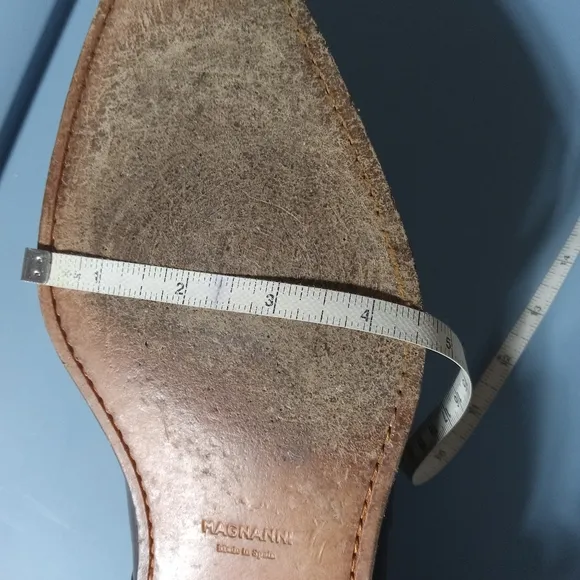 Magnanni Monk Shoes Mens Brown Leather Croc Loafers Size 8.5