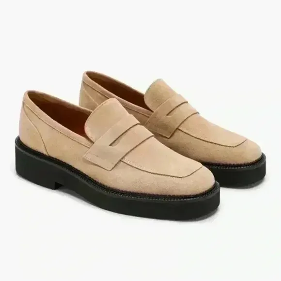 Maguire Paola Suede Chunky Penny Loafers Size 38 | Made in Italy