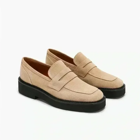 Maguire Paola Suede Chunky Penny Loafers Size 38 | Made in Italy