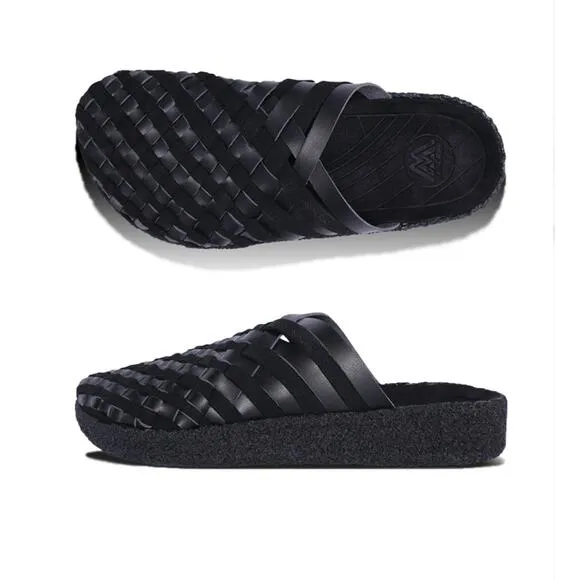 MALIBU MENS COLONY VEGAN SUEDE CREPE -BLACK Sandals Size Mens US 12 NWT