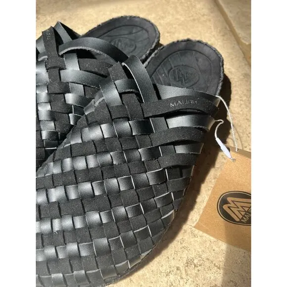 MALIBU MENS COLONY VEGAN SUEDE CREPE -BLACK Sandals Size Mens US 12 NWT