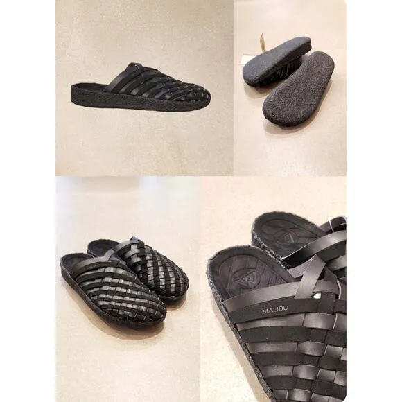 MALIBU MENS COLONY VEGAN SUEDE CREPE -BLACK Sandals Size Mens US 12 NWT