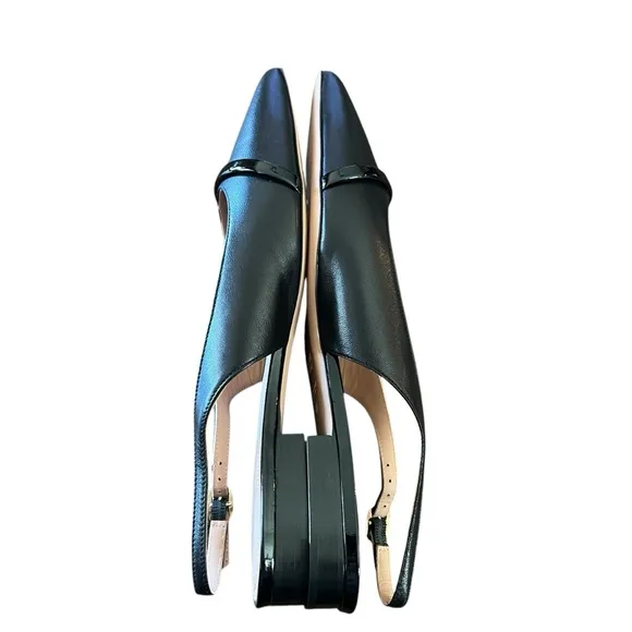 Malone Souliers Jama Leather Slingback Pointed Toe Flats NEW EU 40/US 10