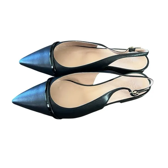 Malone Souliers Jama Leather Slingback Pointed Toe Flats NEW EU 40/US 10