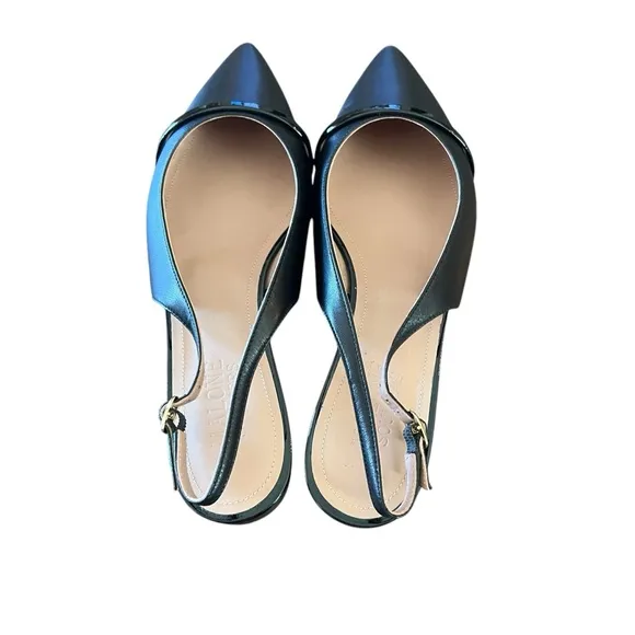 Malone Souliers Jama Leather Slingback Pointed Toe Flats NEW EU 40/US 10