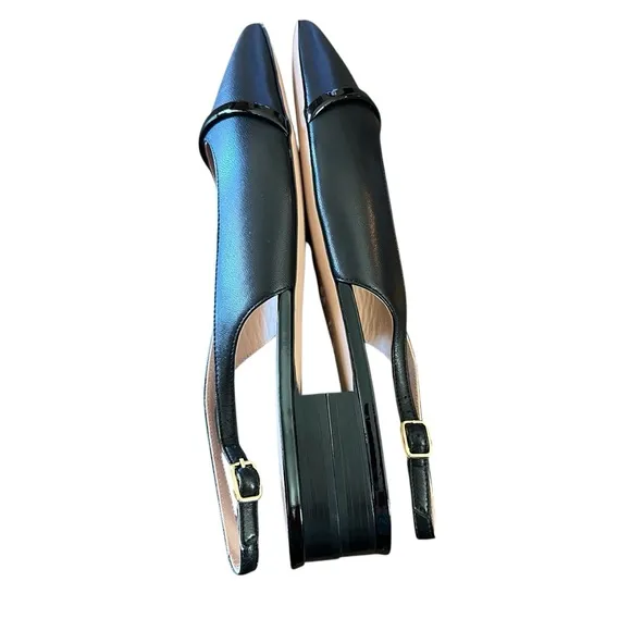 Malone Souliers Jama Leather Slingback Pointed Toe Flats NEW EU 40/US 10