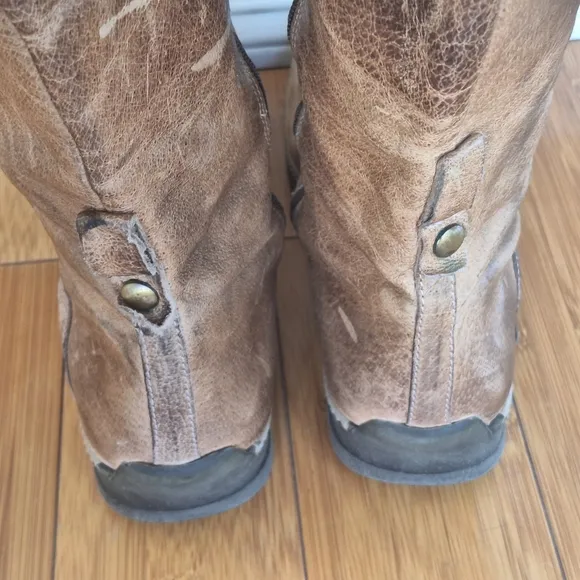 Manas Design Italian Made Leather Zip Boots Knee High EU 40 US 9, 9.5 Shearling