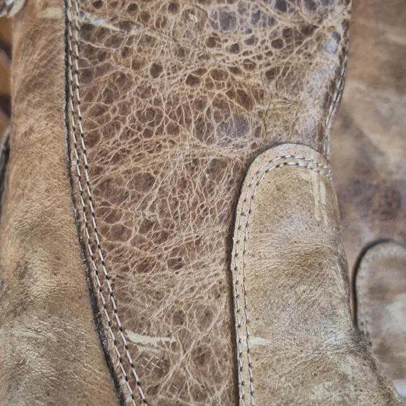 Manas Design Italian Made Leather Zip Boots Knee High EU 40 US 9, 9.5 Shearling