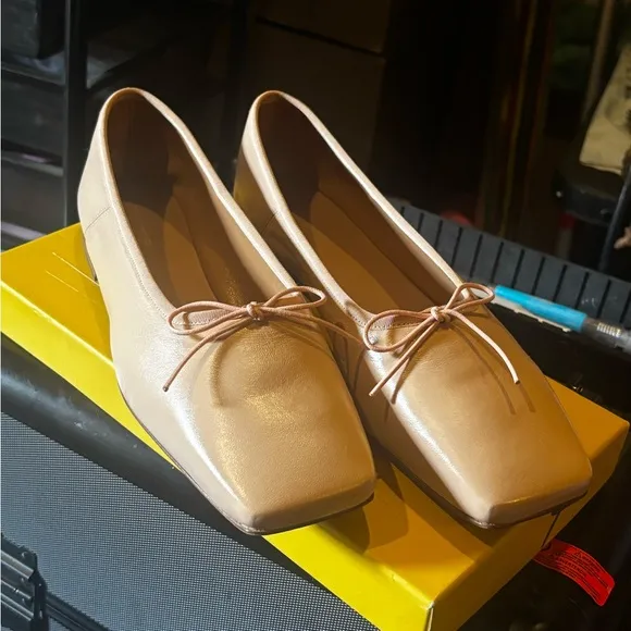 Mansur Gavriel blush pink Leather Ballerina FlatsNWOT