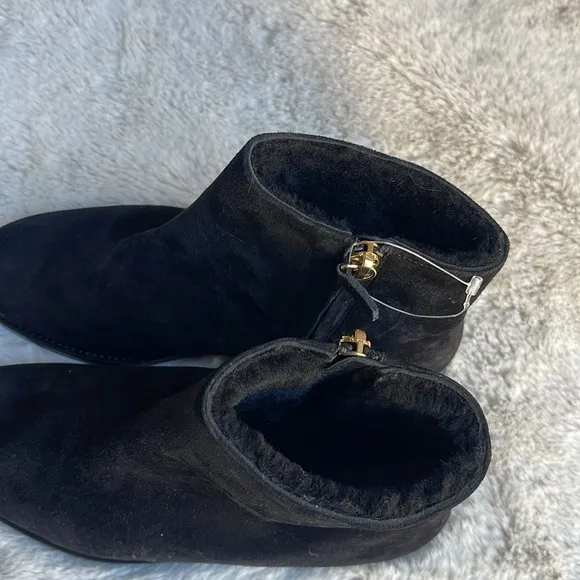 Mansur Gavriel made in Italy  shearling flat leather ankle boots size 5