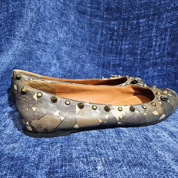 Marc by Marc Jacobs Camo Green Piggy Mouse Leather Flats EU 38.5 US 8.5