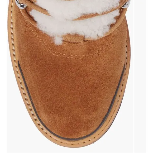 Marc Fisher LTD Izzie genuine shearling Lug sole Ankle Boots size 8 NWB