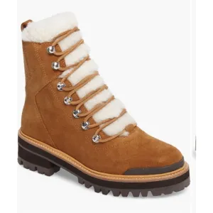 Marc Fisher LTD Izzie genuine shearling Lug sole Ankle Boots size 8 NWB