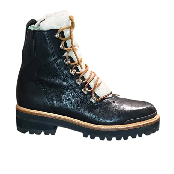 Marc Fisher LTD Izzie Shearling Lined Leather Work Boots