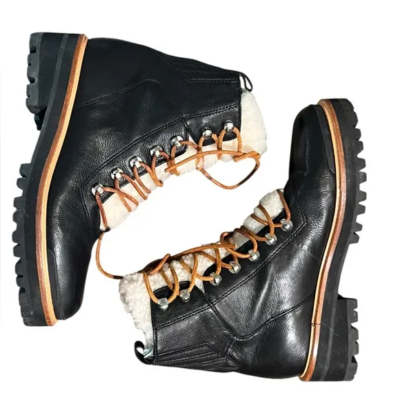 Marc Fisher LTD Izzie Shearling Lined Leather Work Boots