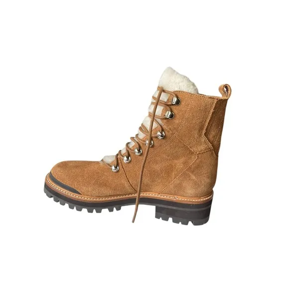 MARC FISHER LTD Womens Brown Shearling Izzie Suede Boots Sz 9.5 Excellent Cond.