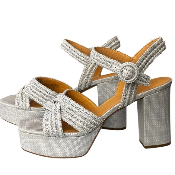 Marc Fisher LTD Women’s Chesse Heeled Sandals Sky Blue Size 11 M