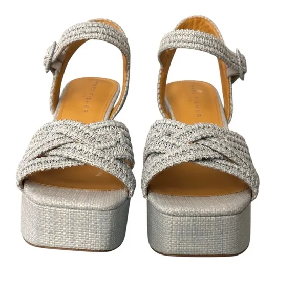 Marc Fisher LTD Women’s Chesse Heeled Sandals Sky Blue Size 11 M