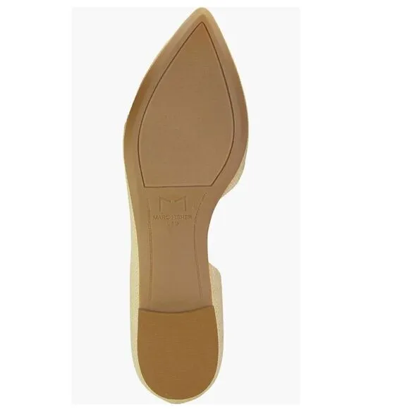 Marc Fisher LTD Women's Sunny Ballet Flat, Slip On, Chic Light Natural, 7.5 NWT
